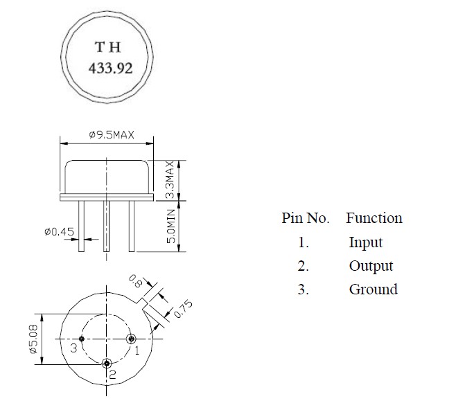 R418M TO-39聲表面諧振器,濾波器